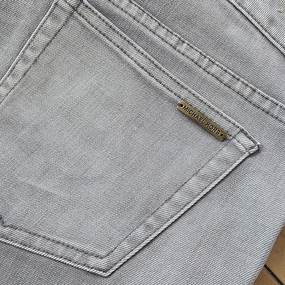Michael Kors Izzy Skinny Jeans β Gray Stretch Denim, Size 10 - Picture 3 of 6
